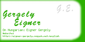 gergely eigner business card